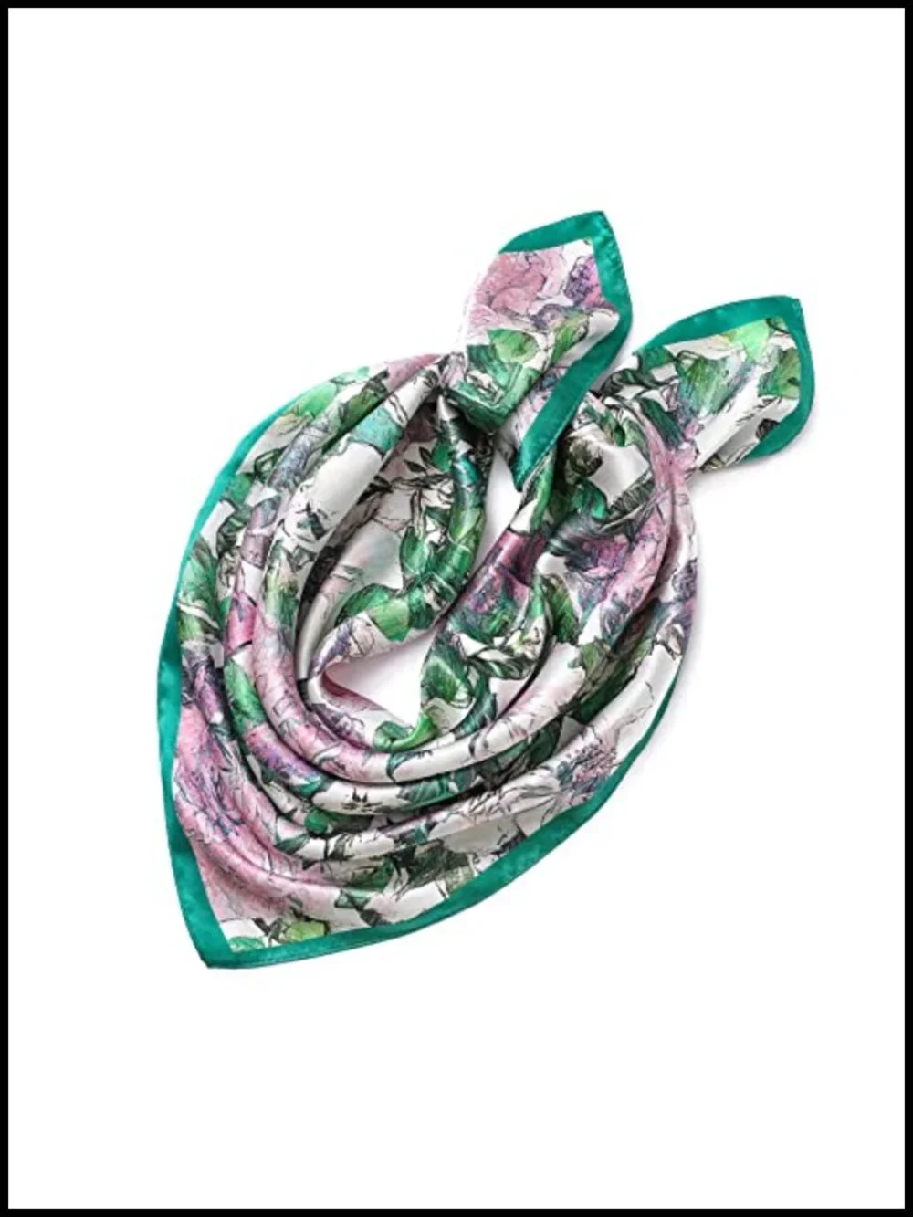 100% Pure Mulberry Silk Square Scarf 27x27 Lightweight Hair Headscarf